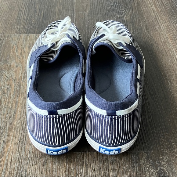 Keds Striped Canvas Shoed in Blue and White - Picture 3 of 8